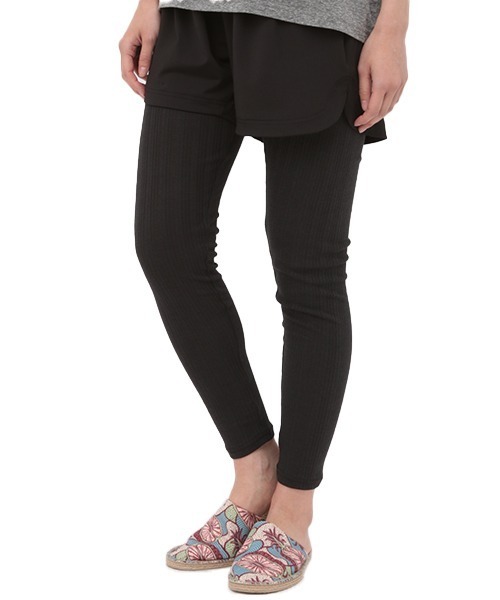 チチカカ（チチカカ）の「針抜きリブレギンス（レギンス/スパッツ・レディース・ブラック/グレー・FREE）」の8枚目の写真