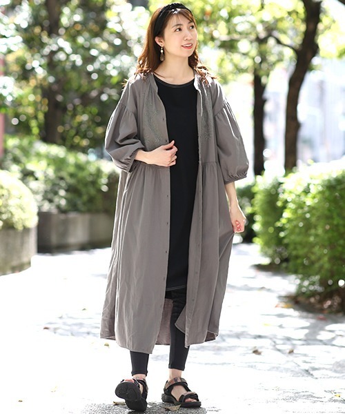 チチカカ（チチカカ）の「針抜きリブレギンス（レギンス/スパッツ・レディース・ブラック/グレー・FREE）」の5枚目の写真