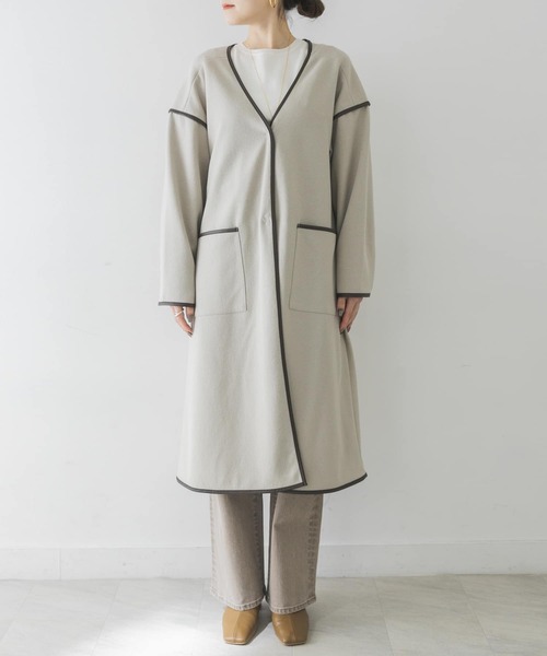 【hiropiro様】超美品！アーバンリサーチ FAbRICAブークレ コート URBAN RESEARCH（アーバンリサーチ）の「ブークレパイピング