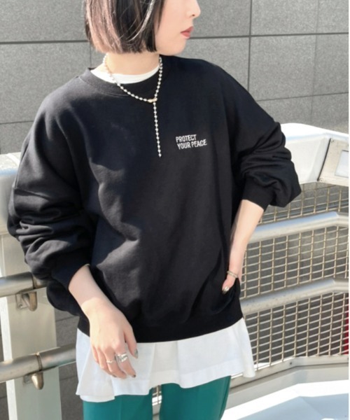 apres jour mignon(アプレジュールミニョン)の「アソート袖ボリューム裏毛スウェット 2【ZOZOTOWN限定アイテム】(スウェット・レディース・グリーン/ダークパープル/その他/クリーム/グレイッシュベージュ/ダークブルー/ブラック系その他2/アイボリー/ホワイト系その他/ブラック/ブラック系その他・X-LARGE/フリー)」の20枚目の写真