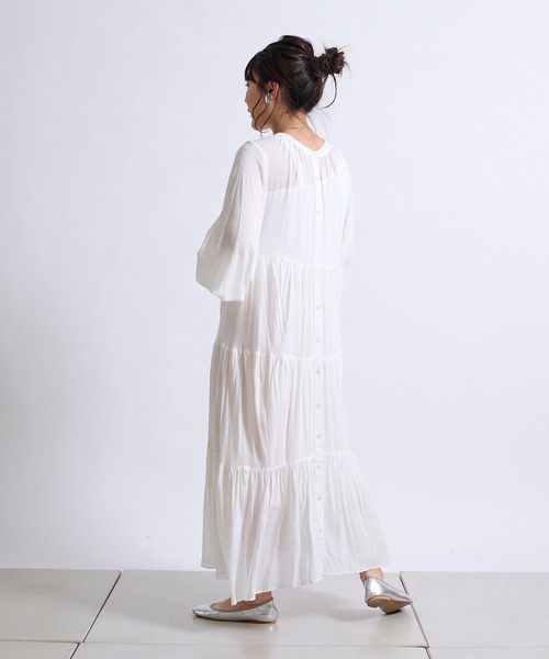 DouDou（ドゥドゥ）の「【WEB限定】前後2WAYマキシワンピース（ワンピース・レディース・ブラック/オフホワイト/ベージュ・FREE）」の8枚目の写真