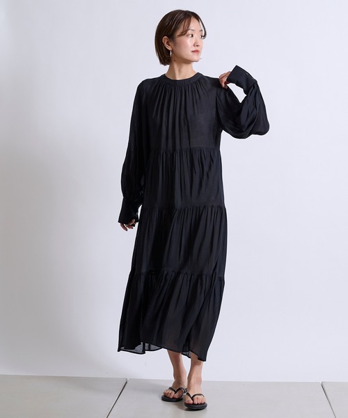 DouDou（ドゥドゥ）の「【WEB限定】前後2WAYマキシワンピース（ワンピース・レディース・ブラック/オフホワイト/ベージュ・FREE）」の15枚目の写真