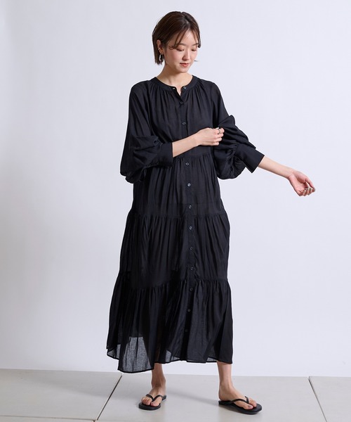 DouDou（ドゥドゥ）の「【WEB限定】前後2WAYマキシワンピース（ワンピース・レディース・ブラック/オフホワイト/ベージュ・FREE）」の18枚目の写真