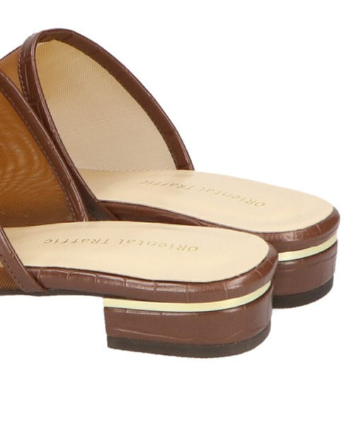 Zozotown限定 Oriental By セール サンダル Traffic Yuri オリエンタルトラフィックバイユリ のファッション Oriental スクエアトゥ切替チュールサンダル サンダル