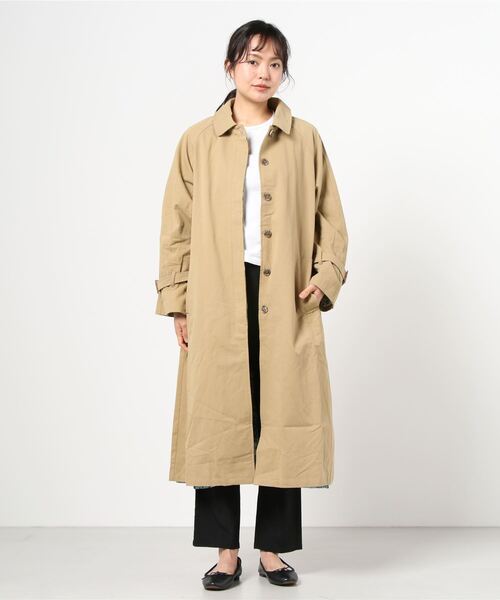 sandy（サンディー）の「裏地かわいいステンドカラーコート（ステン