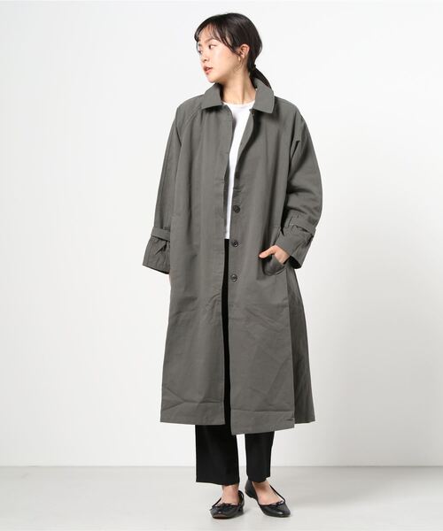 sandy（サンディー）の「裏地かわいいステンドカラーコート（ステン