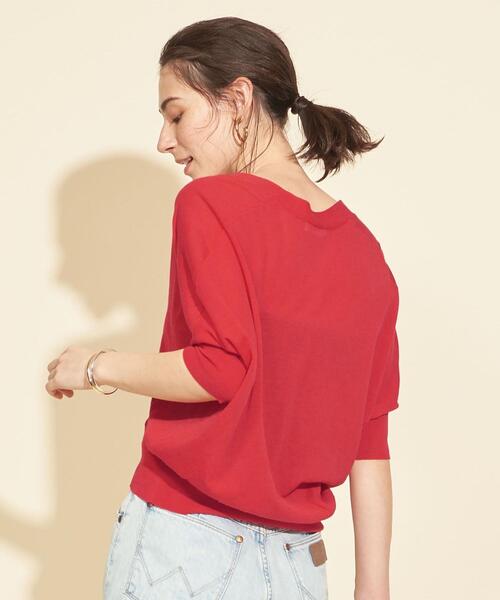 BEAUTY&YOUTH UNITED ARROWS（ビューティーアンドユースユナイテッドアローズ）の「BY バックドレープ6分袖カーディガン -ウォッシャブルｰ（カーディガン/ボレロ・レディース・ブラック/レッド/ナチュラル/モカ・FREE）」の13枚目の写真