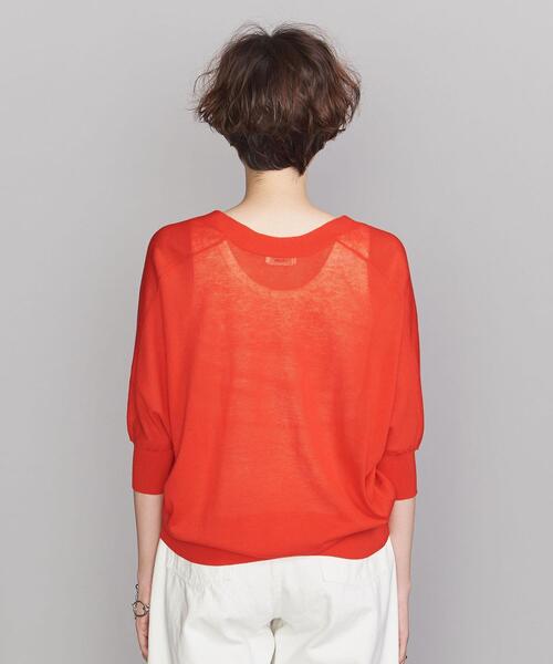 BEAUTY&YOUTH UNITED ARROWS（ビューティーアンドユースユナイテッドアローズ）の「BY バックドレープ6分袖カーディガン -ウォッシャブルｰ（カーディガン/ボレロ・レディース・ブラック/レッド/ナチュラル/モカ・FREE）」の20枚目の写真