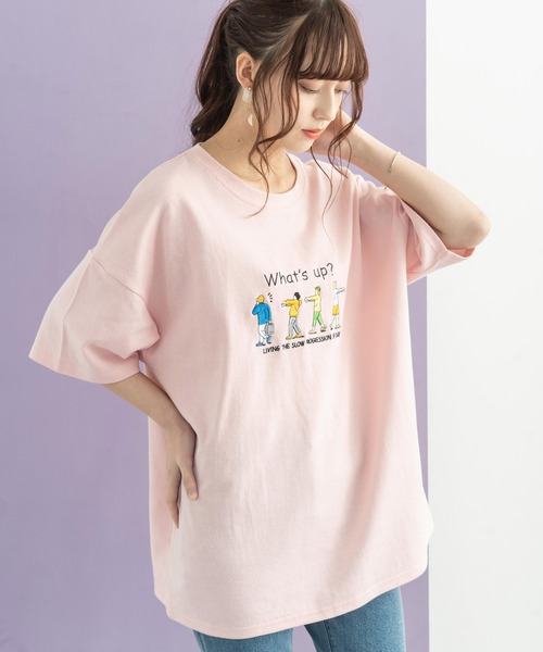 別注 ルーズシルエット イラスト グラフィックプリント 半袖ポンチ ビッグtee 別注 ルーズシルエット イラスト グラフィックプリント 半袖ポンチ ビッグtee
