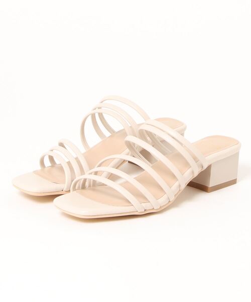 Te chichi TERRASSE（テチチテラス）の「ナローストラップサンダル（サンダル・レディース・ブルー/ベージュ/ブラック・37/35）」の3枚目の写真