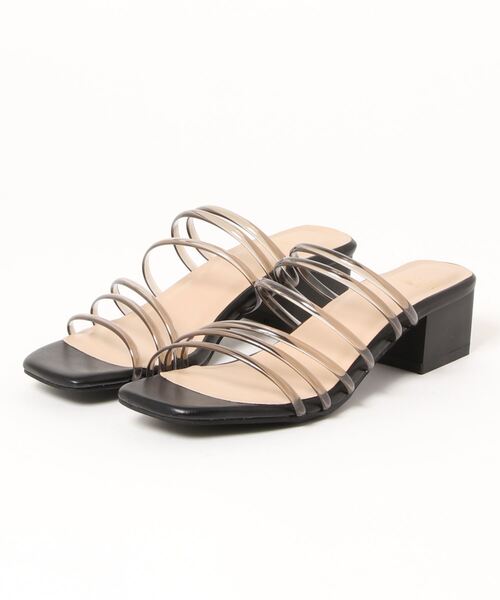 Te chichi TERRASSE（テチチテラス）の「ナローストラップサンダル（サンダル・レディース・ブルー/ベージュ/ブラック・37/35）」の2枚目の写真