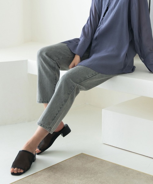 rectangle（レクタングル）の「スクエアトゥシアーサンダル（サンダル・レディース・ホワイト/ブラック/ベージュ・SMALL/MEDIUM/LARGE）」の4枚目の写真