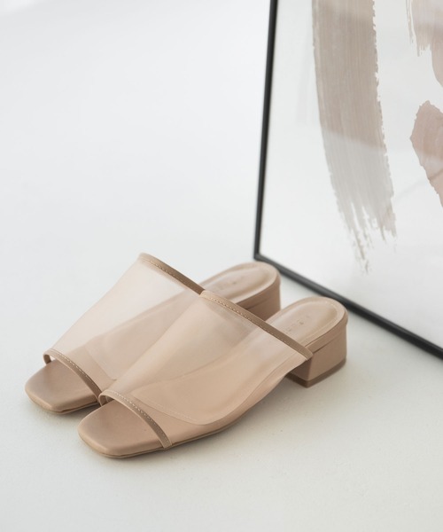 rectangle（レクタングル）の「スクエアトゥシアーサンダル（サンダル・レディース・ホワイト/ブラック/ベージュ・SMALL/MEDIUM/LARGE）」の9枚目の写真