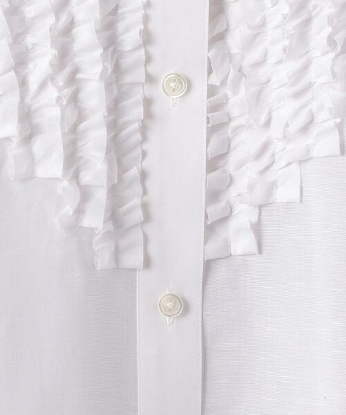 UNITED ARROWS（ユナイテッドアローズ）の「UGCMD フリル スタンドカラー ノースリーブシャツ◆（シャツ/ブラウス・レディース・ホワイト/ネイビー/オフホワイト・FREE）」の20枚目の写真