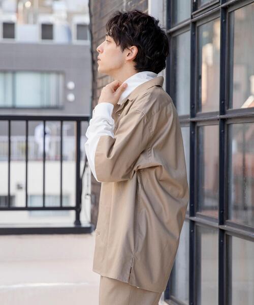 coen(コーエン)の「TCオックスオープンカラーショートスリーブシャツ(セットアップ対応)(シャツ/ブラウス・メンズ・ダークグレー/ベージュ/オリーブ・SMALL/MEDIUM/LARGE/X-LARGE)」の17枚目の写真