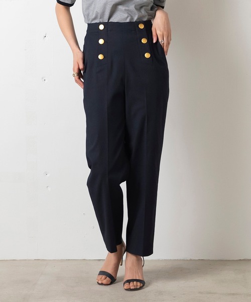EUCLAID（エウクレイド）の「オックスストレッチマリンパンツ（その他パンツ・レディース・ネイビー/ブラウン/オフホワイト/ブルー・40/38/36）」の3枚目の写真
