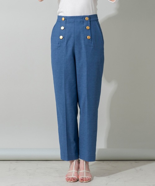 EUCLAID（エウクレイド）の「オックスストレッチマリンパンツ（その他パンツ・レディース・ネイビー/ブラウン/オフホワイト/ブルー・40/38/36）」の8枚目の写真