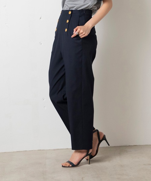 EUCLAID（エウクレイド）の「オックスストレッチマリンパンツ（その他パンツ・レディース・ネイビー/ブラウン/オフホワイト/ブルー・40/38/36）」の7枚目の写真
