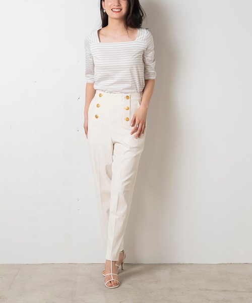 EUCLAID（エウクレイド）の「オックスストレッチマリンパンツ（その他パンツ・レディース・ネイビー/ブラウン/オフホワイト/ブルー・40/38/36）」の16枚目の写真