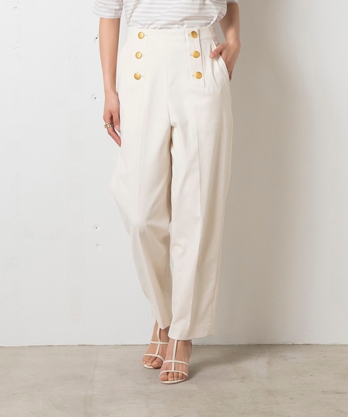 EUCLAID（エウクレイド）の「オックスストレッチマリンパンツ（その他パンツ・レディース・ネイビー/ブラウン/オフホワイト/ブルー・40/38/36）」の6枚目の写真