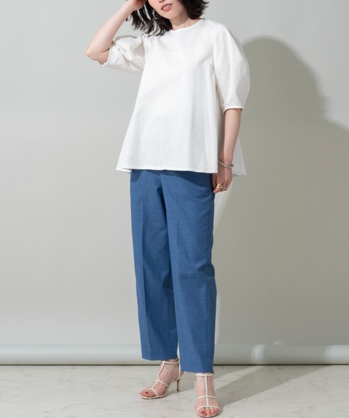 EUCLAID（エウクレイド）の「オックスストレッチマリンパンツ（その他パンツ・レディース・ネイビー/ブラウン/オフホワイト/ブルー・40/38/36）」の20枚目の写真