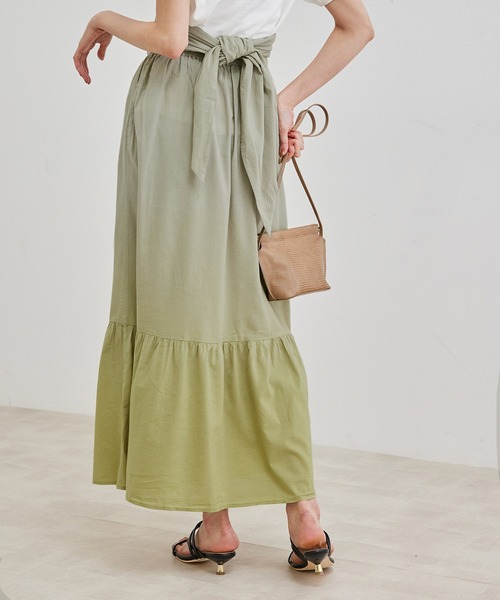 ROPE' PICNIC（ロペピクニック）の「【マルチWAY】【リンクコーデ】グラデーションスカート（スカート・レディース・ライトグレー/パープル系その他・38）」の2枚目の写真