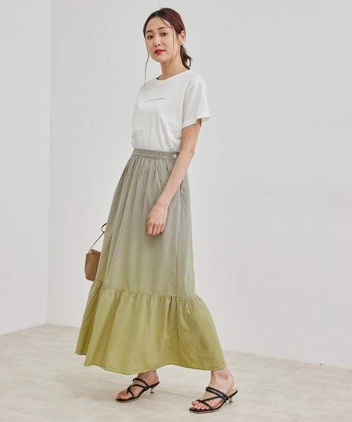 ROPE' PICNIC（ロペピクニック）の「【マルチWAY】【リンクコーデ】グラデーションスカート（スカート・レディース・ライトグレー/パープル系その他・38）」の14枚目の写真