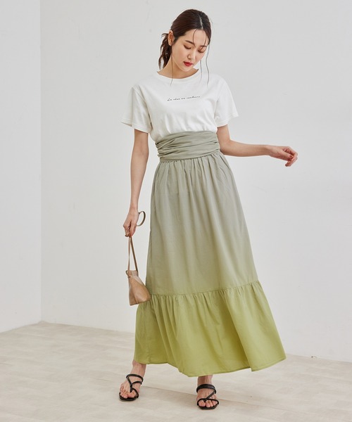 ROPE' PICNIC（ロペピクニック）の「【マルチWAY】【リンクコーデ】グラデーションスカート（スカート・レディース・ライトグレー/パープル系その他・38）」の13枚目の写真