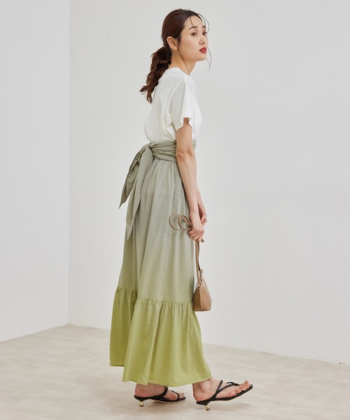 ROPE' PICNIC（ロペピクニック）の「【マルチWAY】【リンクコーデ】グラデーションスカート（スカート・レディース・ライトグレー/パープル系その他・38）」の12枚目の写真