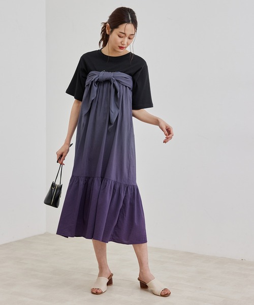 ROPE' PICNIC（ロペピクニック）の「【マルチWAY】【リンクコーデ】グラデーションスカート（スカート・レディース・ライトグレー/パープル系その他・38）」の5枚目の写真