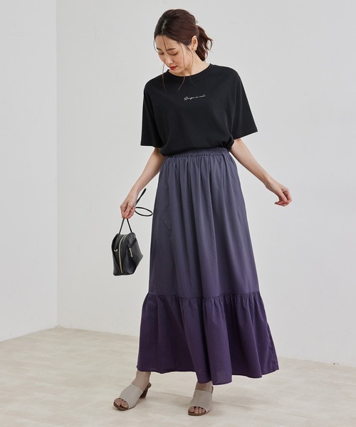 ROPE' PICNIC（ロペピクニック）の「【マルチWAY】【リンクコーデ】グラデーションスカート（スカート・レディース・ライトグレー/パープル系その他・38）」の4枚目の写真