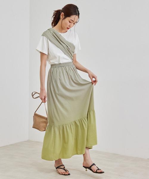 ROPE' PICNIC（ロペピクニック）の「【マルチWAY】【リンクコーデ】グラデーションスカート（スカート・レディース・ライトグレー/パープル系その他・38）」の11枚目の写真