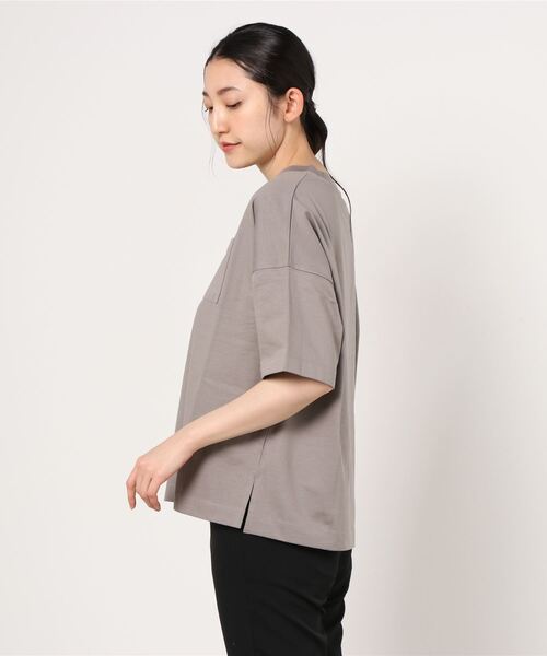 100% ORGANIC COTTON（100パーセントオーガニックコットン）の「ワイドポケット付きTシャツ（Tシャツ/カットソー・レディース・ブラック/ブラウン/ピンク/グリーン/ホワイト・フリー）」の6枚目の写真