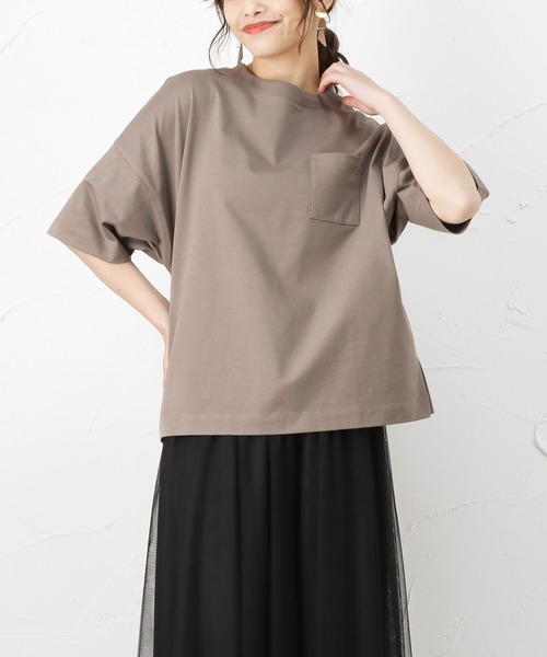 セール ワイドポケット付きtシャツ Tシャツ カットソー 100 Organic Cotton 100パーセントオーガニックコットン のファッション通販 Zozotown