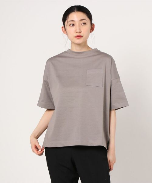 100% ORGANIC COTTON（100パーセントオーガニックコットン）の「ワイドポケット付きTシャツ（Tシャツ/カットソー・レディース・ブラック/ブラウン/ピンク/グリーン/ホワイト・フリー）」の18枚目の写真