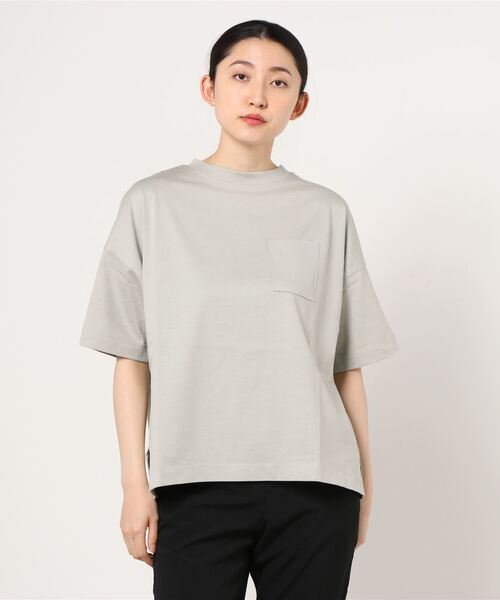 100% ORGANIC COTTON（100パーセントオーガニックコットン）の「ワイドポケット付きTシャツ（Tシャツ/カットソー・レディース・ブラック/ブラウン/ピンク/グリーン/ホワイト・フリー）」の21枚目の写真