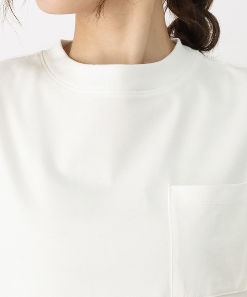 100% ORGANIC COTTON（100パーセントオーガニックコットン）の「ワイドポケット付きTシャツ（Tシャツ/カットソー・レディース・ブラック/ブラウン/ピンク/グリーン/ホワイト・フリー）」の13枚目の写真