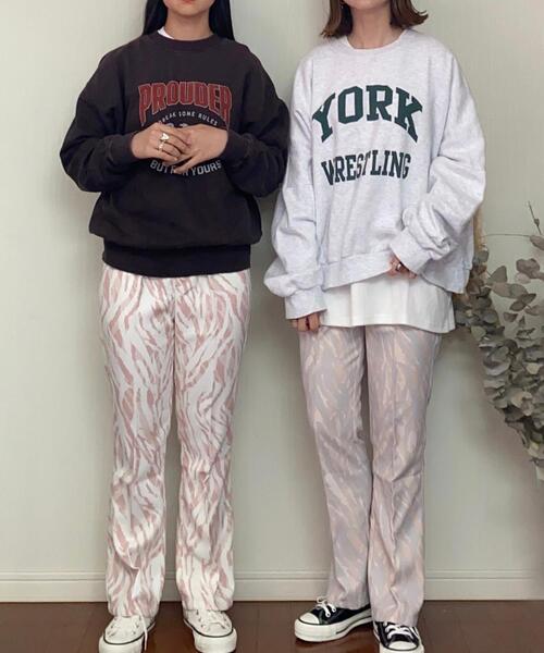 coen by SIZU（コーエンバイシズ）の「coen by SIZU カラーフレアパンツ（スラックス・レディース・ピンク/ベージュ/ライム・LARGE/MEDIUM/SMALL）」の5枚目の写真