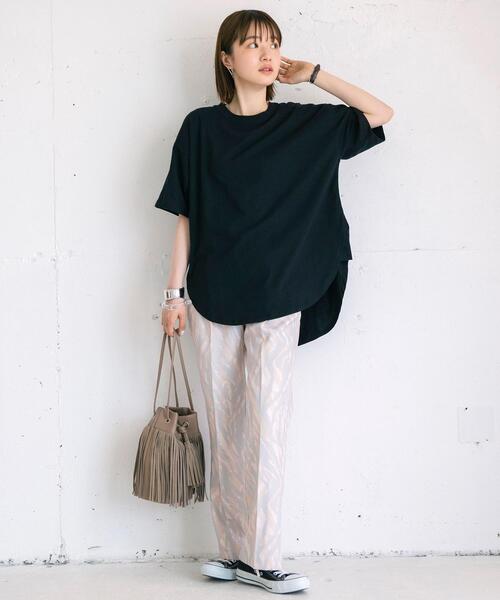 coen by SIZU（コーエンバイシズ）の「coen by SIZU カラーフレアパンツ（スラックス・レディース・ピンク/ベージュ/ライム・LARGE/MEDIUM/SMALL）」の7枚目の写真