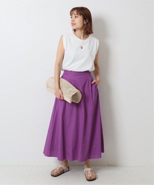 Spick & Span（スピックアンドスパン）の「インレースリーブレス◆（タンクトップ・レディース・ホワイト/ベージュ/チャコールグレー・FREE）」の13枚目の写真