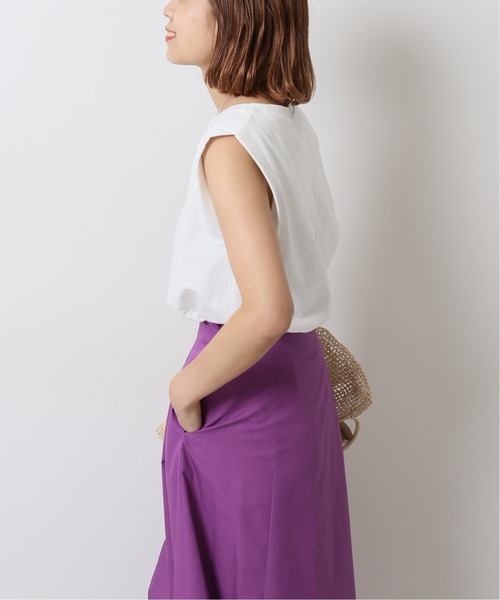 Spick & Span（スピックアンドスパン）の「インレースリーブレス◆（タンクトップ・レディース・ホワイト/ベージュ/チャコールグレー・FREE）」の15枚目の写真