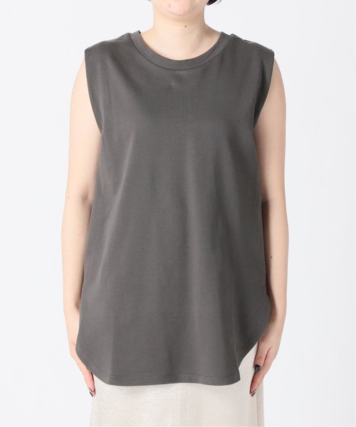 Spick & Span（スピックアンドスパン）の「インレースリーブレス◆（タンクトップ・レディース・ホワイト/ベージュ/チャコールグレー・FREE）」の20枚目の写真