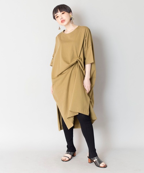 OSMOSIS（オズモーシス）の「変則リブニットレギンス（レギンス/スパッツ・レディース・ライトベージュ/グレイッシュベージュ/ブラウン/ブラック・ONE SIZE）」の14枚目の写真