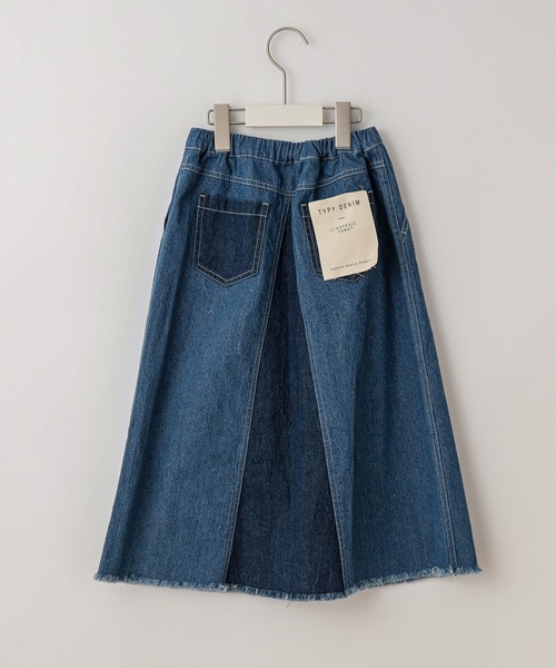 【新品】コットンリネンデニムスカート【タグなし】 CIAOPANIC TYPY（チャオパニックティピー）の「【KIDS】コットンリネン