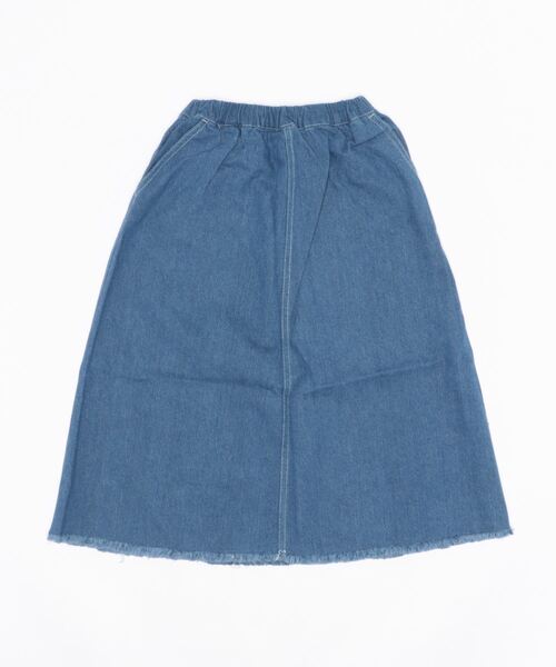 CIAOPANIC TYPY（チャオパニックティピー）の「【KIDS】コットンリネンデニム リメイクロングスカート（デニムスカート・キッズ・ネイビー/サックスブルー・LARGE/SMALL/X-LARGE/MEDIUM/XX-LARGE）」の7枚目の写真