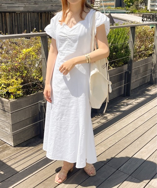 apres jour clair（アプレジュールクレア）の「【apres jour clair】アソート袖パフワンピース【ZOZOTOWN限定アイテム】（ワンピース・レディース・イエロー系その他/オフホワイト/その他/ブルー系その他・X-LARGE/SMALL/MEDIUM）」の2枚目の写真