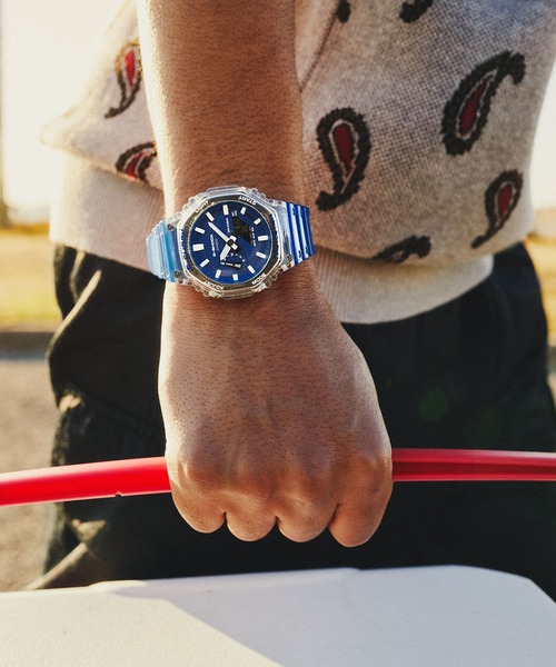 G-SHOCK（ジーショック）の「HIDDEN COAST / カーボンコアガード / GA-2100HC-2AJF（アナログ腕時計・メンズ・クリアブルー・FREE）」の14枚目の写真