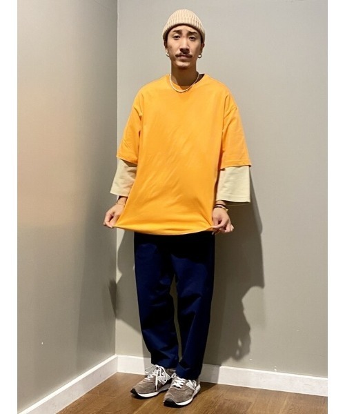 GAP（ギャップ）の「プリーツ入り ワイド テーパードパンツ（チノパンツ・メンズ・ネイビー/ベージュ/ブラック・30W/32W/28W/31W/38W/34W/29W/36W/33W/35W）」の12枚目の写真