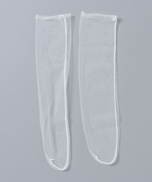 c.u.l（シーユーエル）の「【c.u.l】ミドル丈 シースルーチュールソックス cula197（ソックス/靴下・レディース・ネイビー/グレー/ライトブルー/ブラック/グリーン/パープル/ピンク/ホワイト/ライトベージュ・FREE）」の14枚目の写真