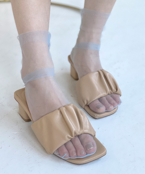 c.u.l（シーユーエル）の「【c.u.l】ミドル丈 シースルーチュールソックス cula197（ソックス/靴下・レディース・ネイビー/グレー/ライトブルー/ブラック/グリーン/パープル/ピンク/ホワイト/ライトベージュ・FREE）」の19枚目の写真